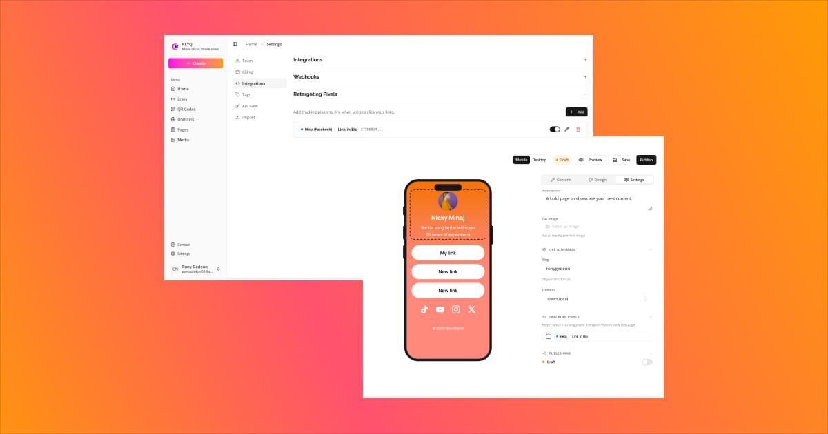How to Add Retargeting Pixels to Your Bio Page (Meta, Google, TikTok, LinkedIn)