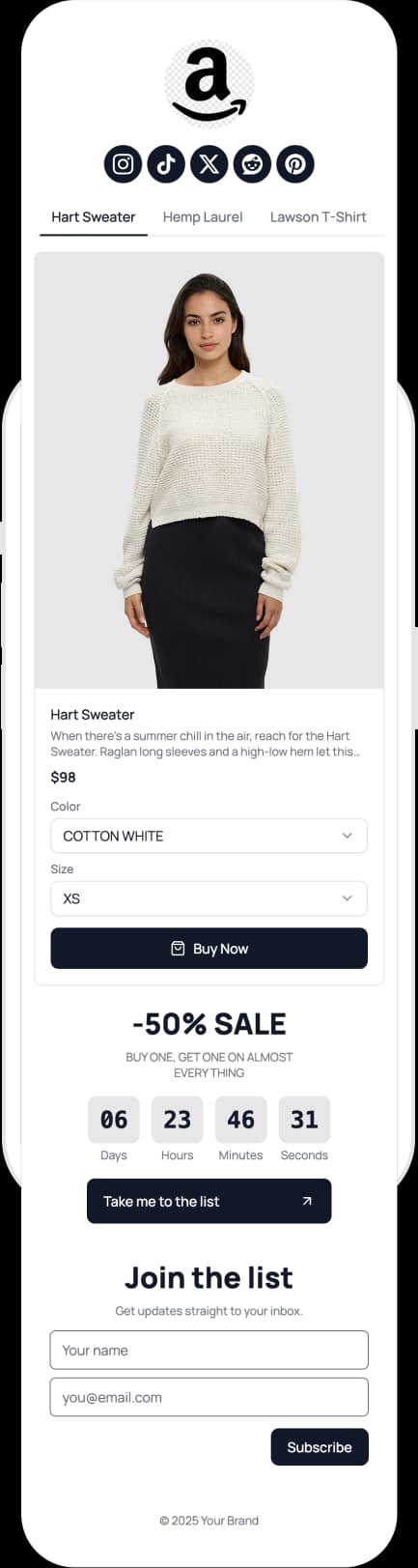 Chaque bloc de cette page est conçu pour convertir, pas juste pour faire joli