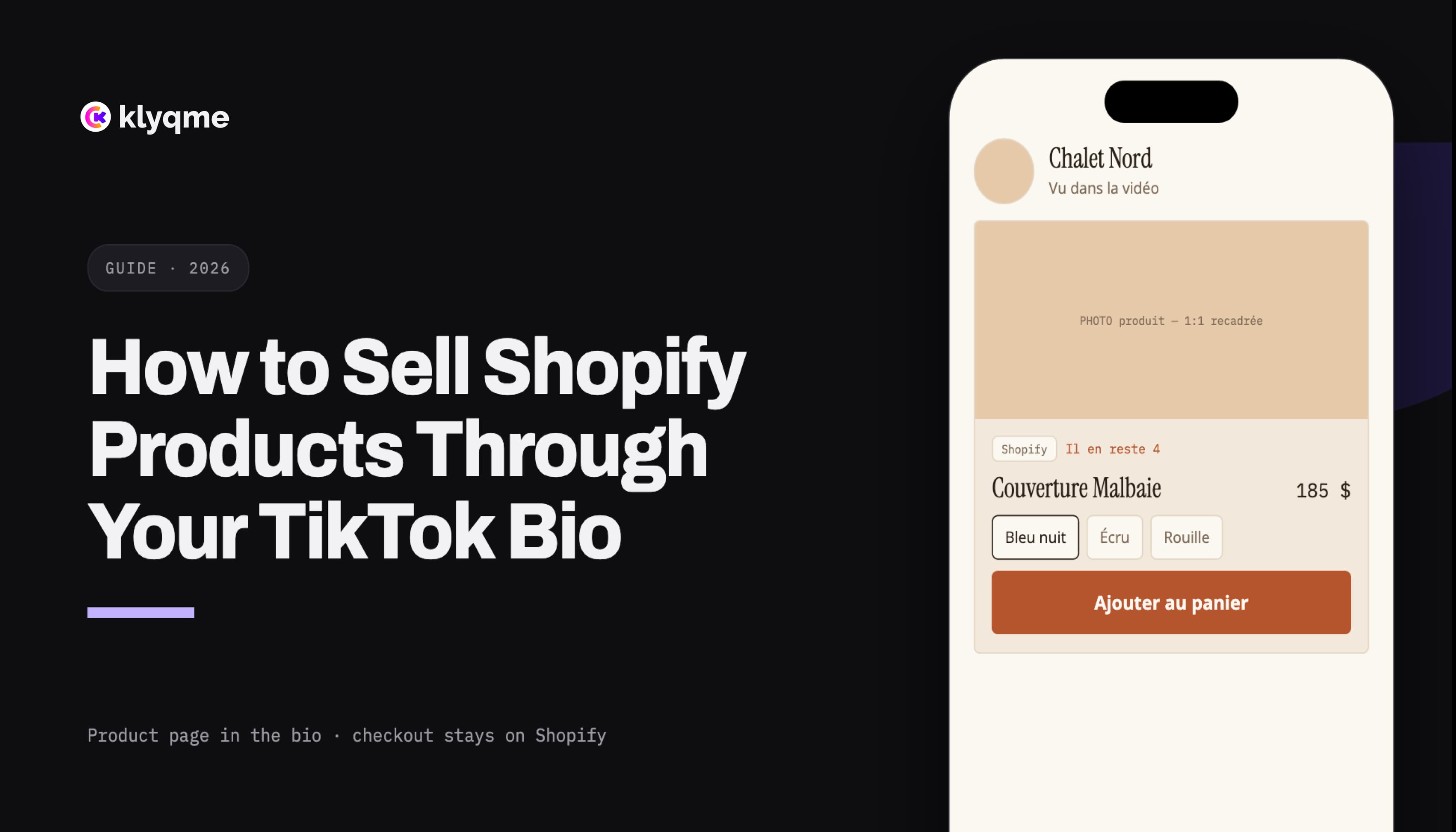 How to Sell Shopify Products Through Your TikTok Bio in 2026